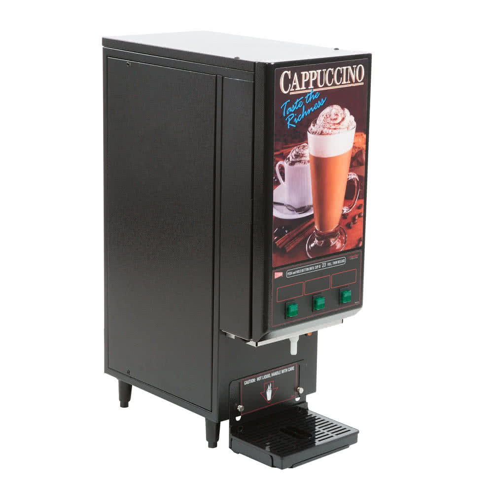 Cecilware GB3CP Cappuccino Dispenser with 3 Hoppers - 120V